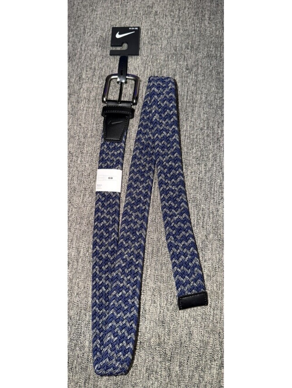 Nike Size Medium (34-36) Golf Stretch Woven Braided Belt Multicolored New
